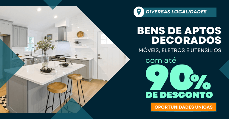 Bens de Apartamentos Decorados: Oportunidades com até 90% de desconto!